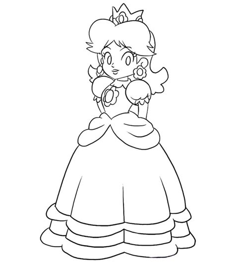 princess peach coloring pages    girl