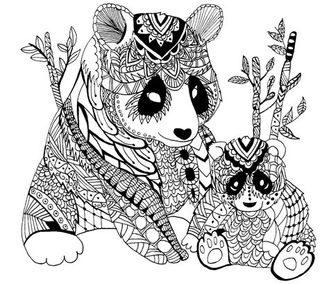 panda bear coloring pages panda eating bamboo shoot pa adult