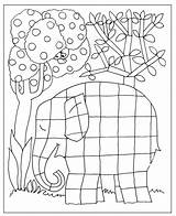 Elmar Elefant Ausdrucken Kleurplaat Vakjes Olifant Gezellig Kleurrijk Geef Bunte Verschillende Ausmalblatt sketch template