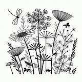 Summer Doodle Meadow Flower Flowers Doodles Drawing Garden Drawings Crafty Individuals Stamp Rubber Et 82mm 90mm Ci Dessin Fleurs Silhouette sketch template