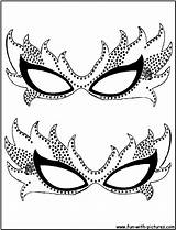 Carnival Coloring Mask Getcolorings sketch template