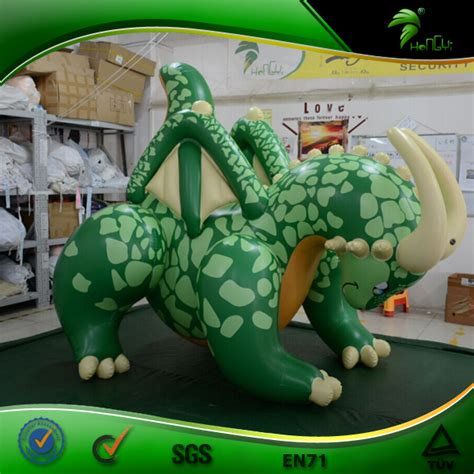 Inflatable Green Dragon Cartoon Figures Inflatable Dragon Sex Toy
