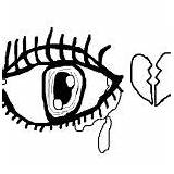 Coloring Eyes Crying Sad sketch template