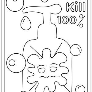 germs coloring colouring pages  bacteria designs fun etsy