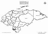 Honduras Departamentos Mapas Municipios Politica División Política Centroamerica Karla sketch template
