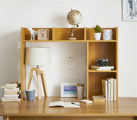 classic dorm desk bookshelf beech natural wood