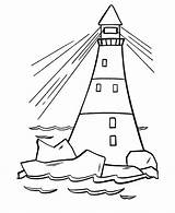 Lighthouse Faro Colorear Stained sketch template