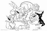 Eevee Coloring Pages Evolutions Fan Printable Kids Color Print Friends sketch template