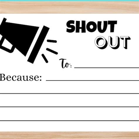 printable shout  cards behavior cards  teacher staff etsy australia