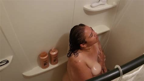 Bbw Milf Taking A Shower And Drying Off