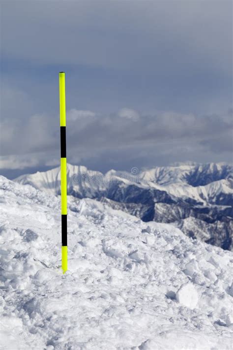 ski trail stock photo image  activity mountain flag