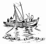 Boat Fishing Sea Coloring Pages Drawing Dropping Line Color Fish Sketch Trawler Ship Kidsplaycolor Drawings Boats Choose Board Cartoon sketch template