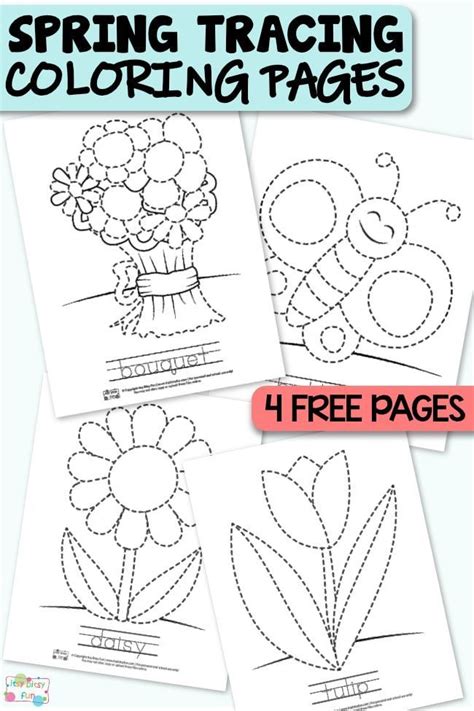 spring tracing coloring pages spring preschool activities spring