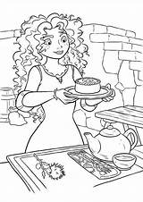 Merida Coloring Brave Disney Pages Princess Serving Christmas Printable Princesses Getcolorings Adult Tea sketch template