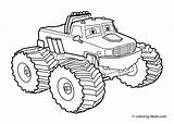 Coloring Monster Truck Pages Kids Thunder Jam Blue Popular sketch template