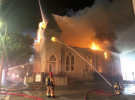 house fire devours baptist church  savannah georgia