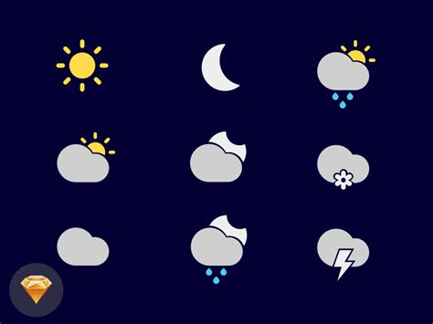 weather icons  gautam krishnan  dribbble