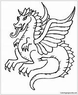 Flying Dragon Pages Coloring Color Online sketch template