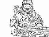Coloring Pages Halo Printable Reach sketch template