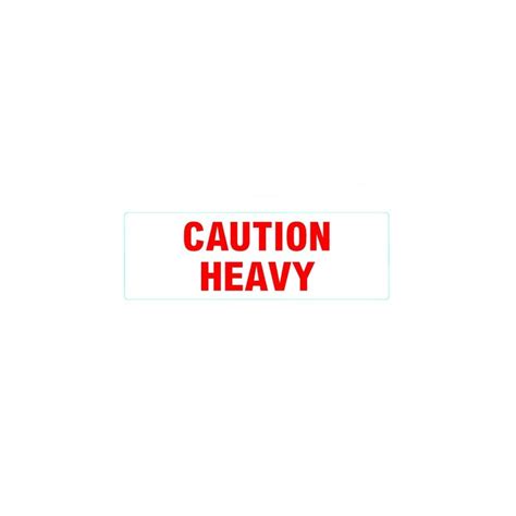 printed label caution heavy  mm roll