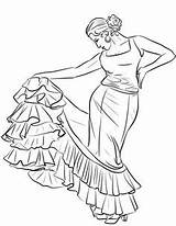 Danseuse Coloriage Spanish Flamenco Espagnole Espagne Dancer Kolorowanka Tancerka Spaanse Danseres Druku Kolorowanki Espanhol Bailaoras Kleurplaat Dzieci Kleurplaten Spagnolo Remarquable sketch template