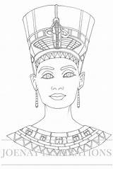 Coloring Egyptian Pages Printable Nefertiti Queen Adult Ancient Egypt Book Arte Adults Drawings Drawing Colouring Kids Printables Stencil Instant Etsy sketch template