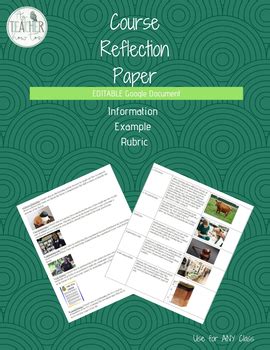 reflection paper  ag teacher  tos teachers pay teachers