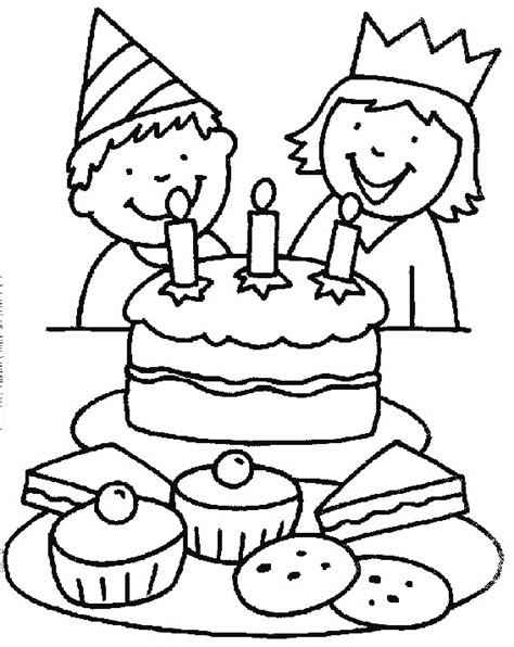birthday cake coloring pages printable