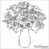 Coloring Pages Rose Roses Printable Adults Flower Bouquet Flowers Coloring4free Color Vase Fo Nature Awesome Gif Also Print Fun Related sketch template