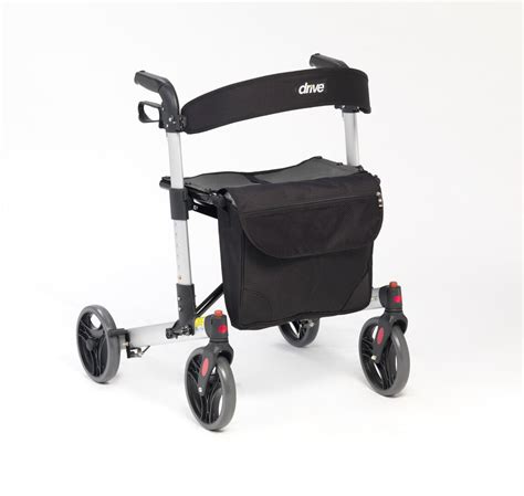 drive  fold rollator  wheeled walker lightweight walking mobility aid frame mobility