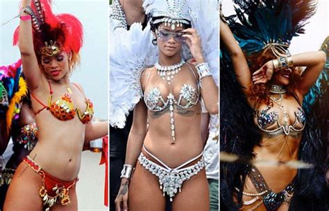 todos los looks de carnaval de rihanna de 2011 a la fecha