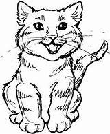 Coloring Cat Pages Kids Printable Color Book sketch template
