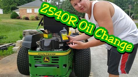 john deere ztrak zr oil change procedure youtube