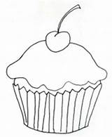 Cupcake Cherry Cupcakes Coloring Pages Choose Board Icolor Color sketch template