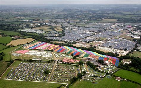 glastonbury festival  aerial pictures bristol
