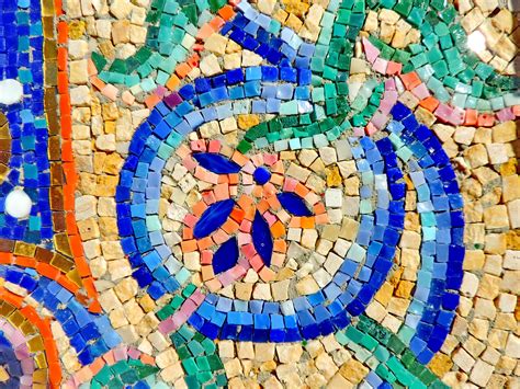 Free Picture Arabesque Flower Ornament Art Mosaic Pattern
