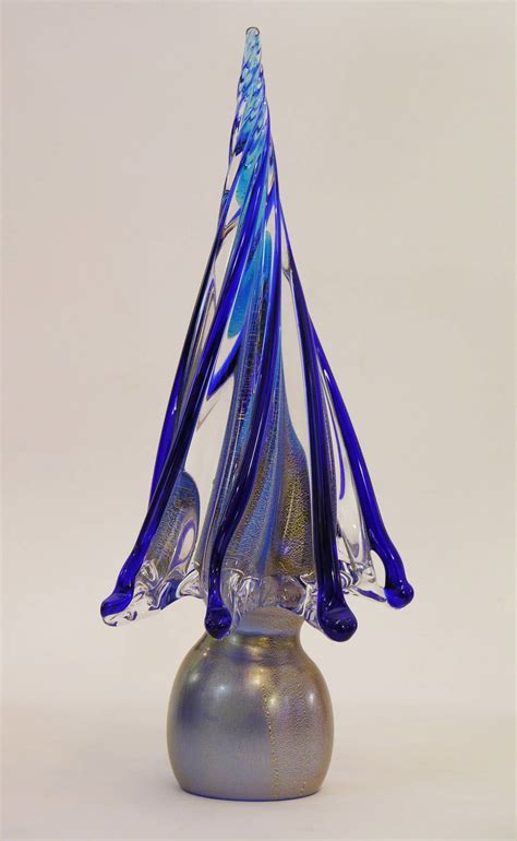 Vintage Italian Murano Glass Christmas Tree Sculptures By Formia At 1stdibs