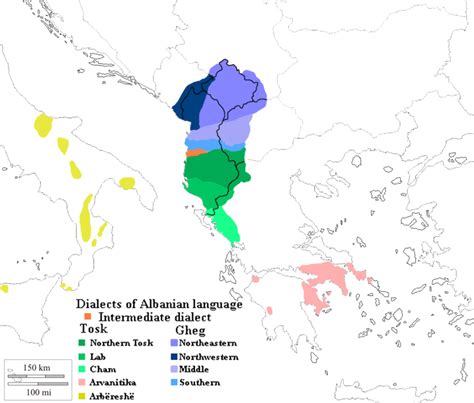 albanian dialects map  chrsalbo  deviantart