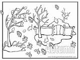 Autumn Coloring Colouring Popular sketch template