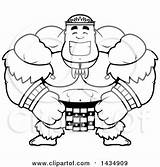 Zulu Warrior Lineart Muscular Buff Illustration Cartoon Happy Coloring Royalty Cory Thoman Clipart Vector Template sketch template