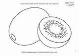 Kiwi Fruit Coloring Fruits Printable Pages Getcolorings Print sketch template