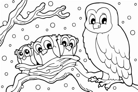 winter animals coloring pages unique  printable winter coloring