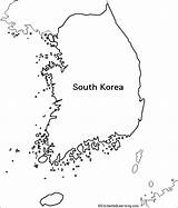 Korea Map South Coloring Outline Enchantedlearning Activity Country Pages Research Korean Asia Geography Printable Colouring Flag Maps Continent Activities Busan sketch template