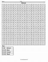Multiplication Coloring Color Squares Horse Math Pixel Pages Squared Number Worksheets Printable Division Kids Sheets Worksheet Mystery Basic Grade Problems sketch template