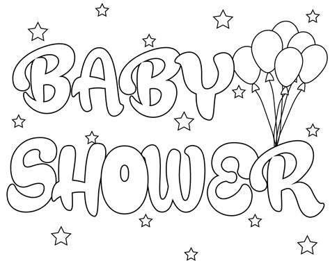 printable baby shower coloring pages  printable