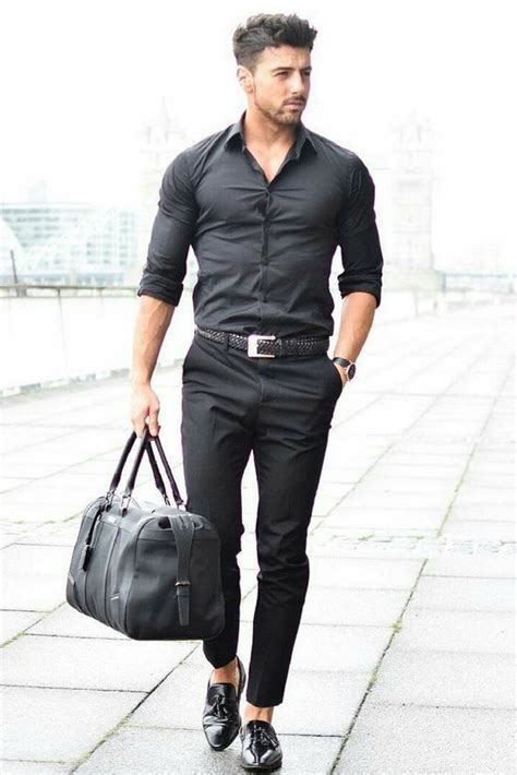 wear black shirt combination pants denimxp