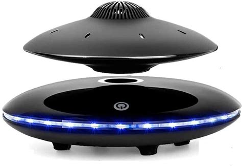 qazxsw wireless magnetic levitating speakercolorful gradient led night lightufo floating
