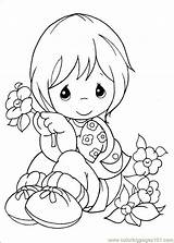 Precious Moments Coloring Pages Color Printable Colorear Para Dibujos Template Sheep Moment Drawings Girl Flowers Kids Momentos Preciosos Little Drawing sketch template