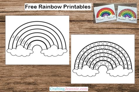 printable rainbow template crafting jeannie