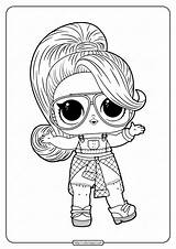 Lol Coloring Pages Doll Printable Twang Dolls Surprise Print Kids A4 sketch template